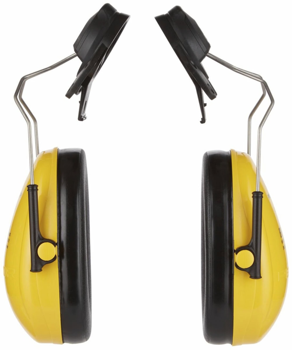3M™ Peltor™ Optime™ I Helmkapselgehörschutz H510P3E, Für laute Arbeitsumgebungen, SNR = 26 dB, Gelb/Schwarz, P3 Standard Adapter, Helmbefestigung