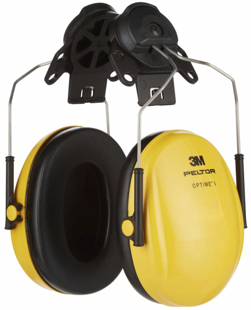 3M™ Peltor™ Optime™ I Helmkapselgehörschutz H510P3E, Für laute Arbeitsumgebungen, SNR = 26 dB, Gelb/Schwarz, P3 Standard Adapter, Helmbefestigung
