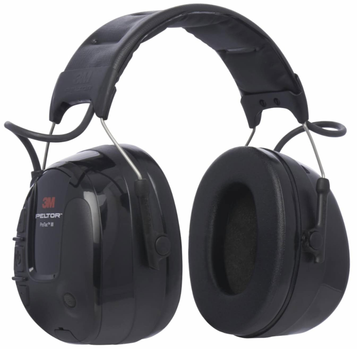 3M™ PELTOR™ ProTac™ III, SNR = 32 dB, Schwarz, Elektronischer Kapselgehörschutz mit Kopfbügel
