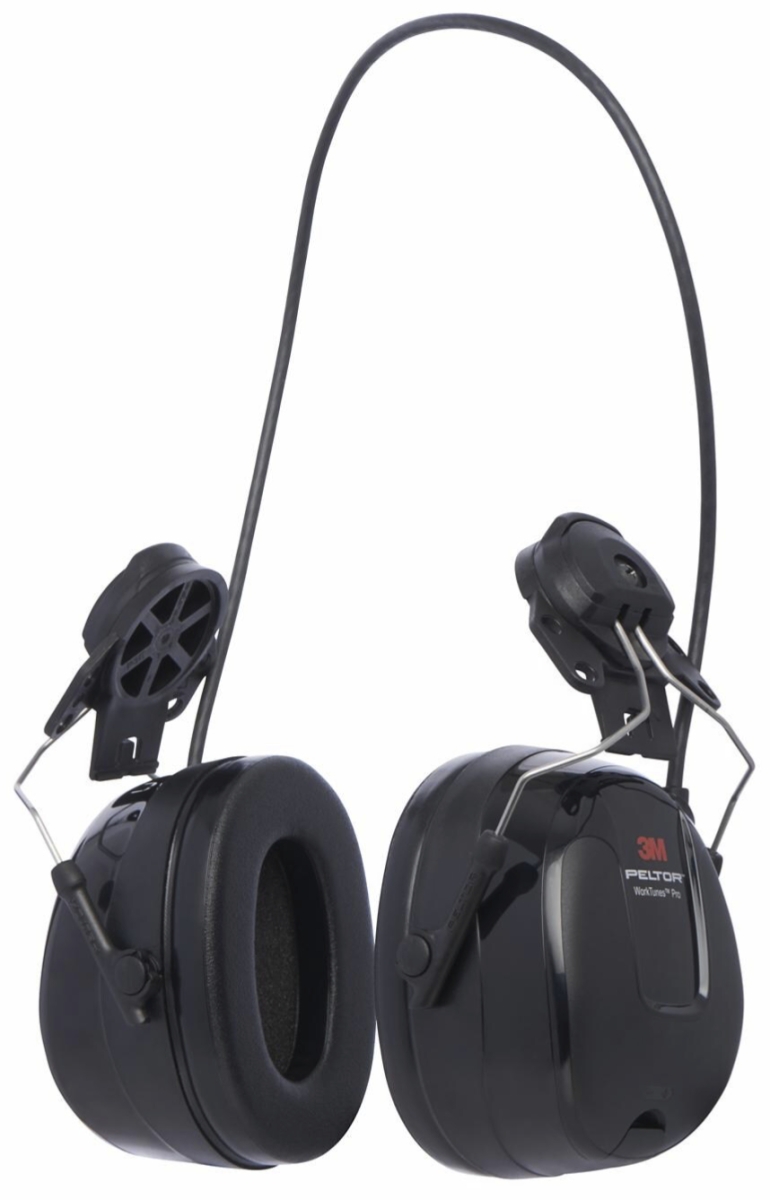 3M™ PELTOR™ WorkTunes™ Pro FM Radio HRXS220P3E, SNR = 31 dB, Schwarz, Kapselgehörschutz Radio mit Helmbefestigung