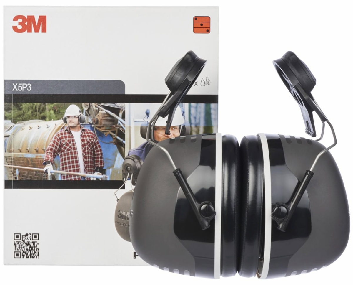 3M™ PELTOR™ X5AP3E, SNR = 37 dB, Schwarz, Helmkapselgehörschutz für extrem laute Arbeitsumgebungen