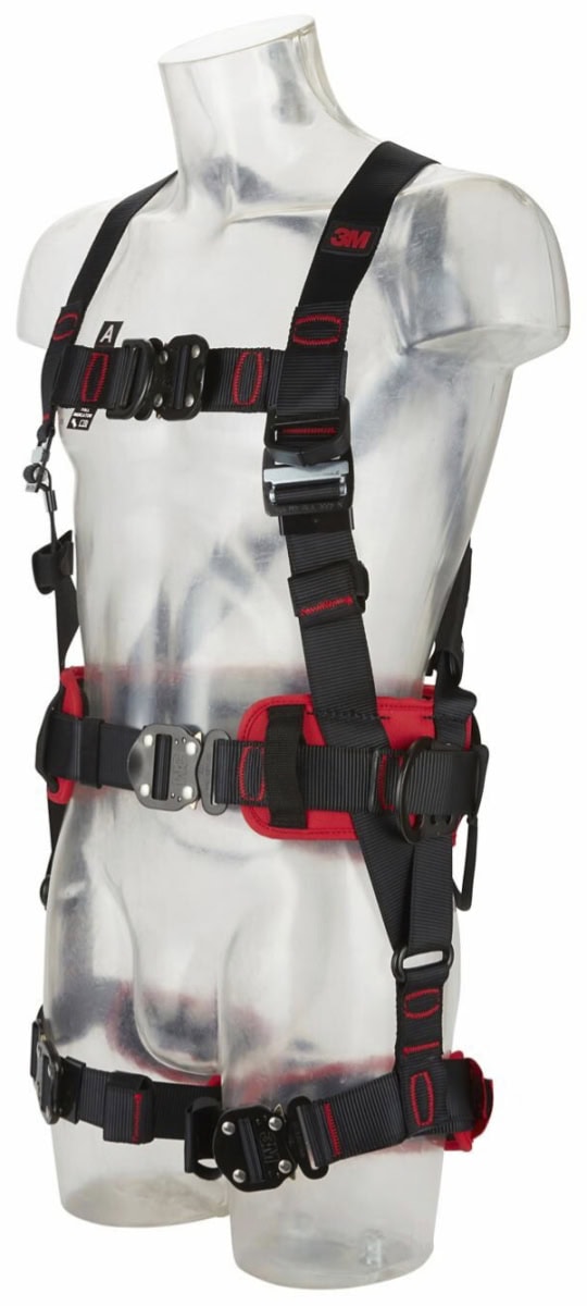 3M™ Protecta® Komfort Auffang- und Positionierungsgurt E200 1161646, Größe M/L, Schnellverschluss, Verbindungsringe an geraden Beinschlaufen, 2,46 Kg, Schwarz, Komfort Auffang- und Positionierungsgurt im Westenstil