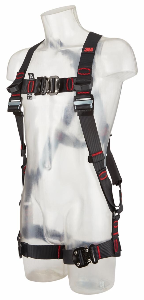 3M™ Protecta® Auffanggurt E200 1161644, Größe XL, Schnellverschluss, Verbindungsringe an geraden Beinschlaufen, 1,62 Kg, Schwarz, Standard Auffanggurt im Westenstil