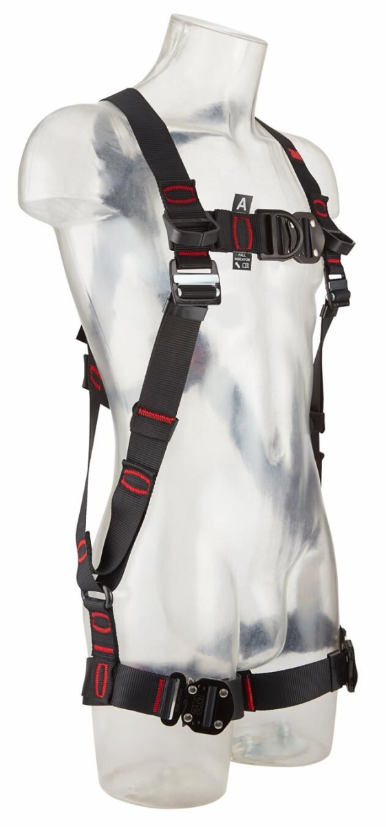 3M™ Protecta® Auffanggurt E200 1161644, Größe XL, Schnellverschluss, Verbindungsringe an geraden Beinschlaufen, 1,62 Kg, Schwarz, Standard Auffanggurt im Westenstil