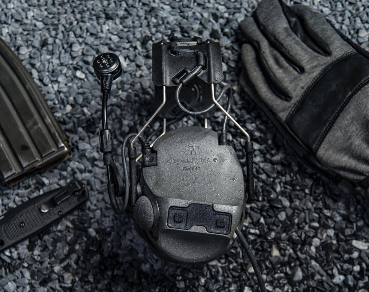 3M™ Peltor™ ComTac™ VIII Elektronischer Gehörschutz für Einsatzkräfte, Jäger & Sportschützen MT14H418A-02, Kopfbügel, SNR = 29,8 dB / HML = 34/24,7/19,7 dB, Anthrazit, Ohne Headset & Kommzuleitung, Kopfhörer Funktion, Aktiver Kapselgehörschutz