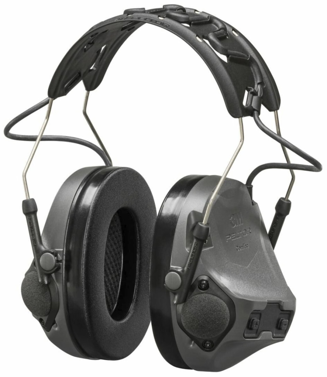 3M™ Peltor™ ComTac™ VIII Elektronischer Gehörschutz für Einsatzkräfte, Jäger & Sportschützen MT14H418A-02, Kopfbügel, SNR = 29,8 dB / HML = 34/24,7/19,7 dB, Anthrazit, Ohne Headset & Kommzuleitung, Kopfhörer Funktion, Aktiver Kapselgehörschutz
