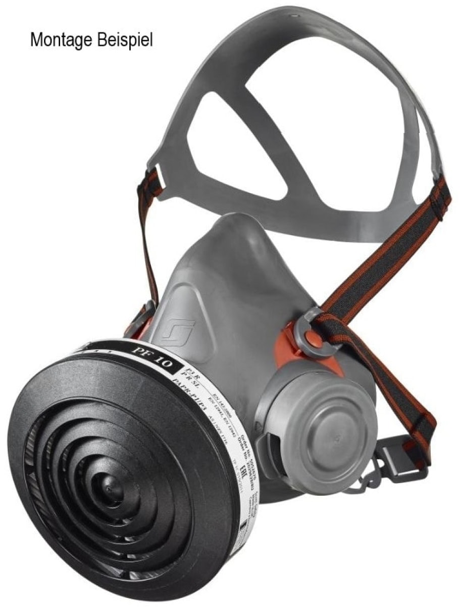 3M™ Gasmaske / Halbmaske HF-301, Größe S, Vorderseite RD40 Filteranschluss für 40 mm Rundfilter [NATO Standard], EN 140 [Klasse 3], Sprachmembran, Gasmaske & Partikelmaske für den harten Einsatz