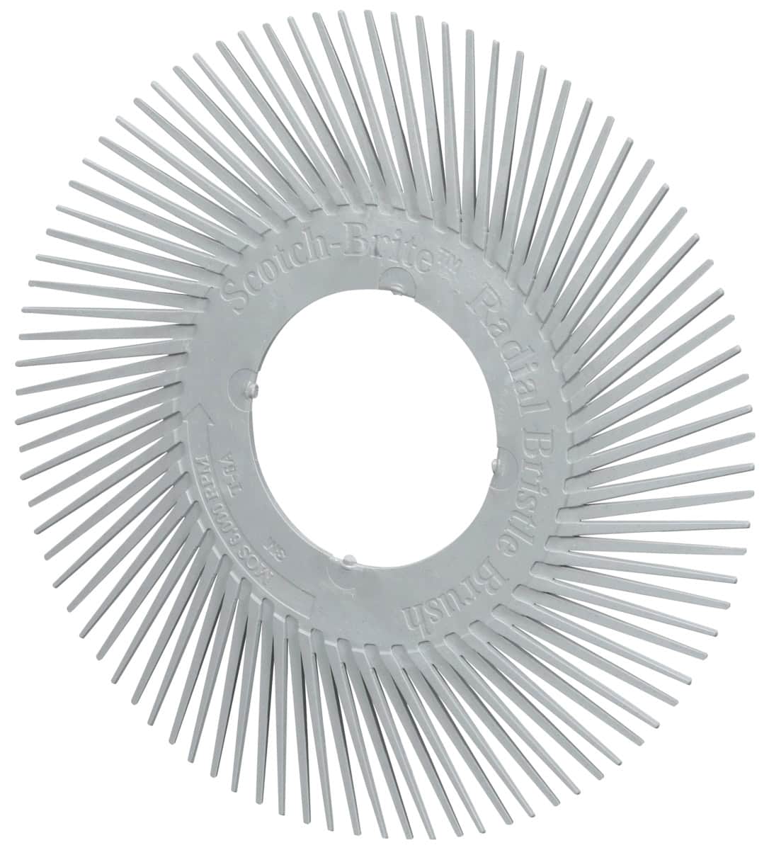 3M™ Scotch-Brite™ Präzisions Radialborstenbürste Einzelsegmente PN-RB 7100374834, Ø 150 mm, 120+, Typ A (Schräge Borsten), Ohne Adapter, Grau, 6.000 U./Min., Für Reinigungs- und Entgratungsarbeiten