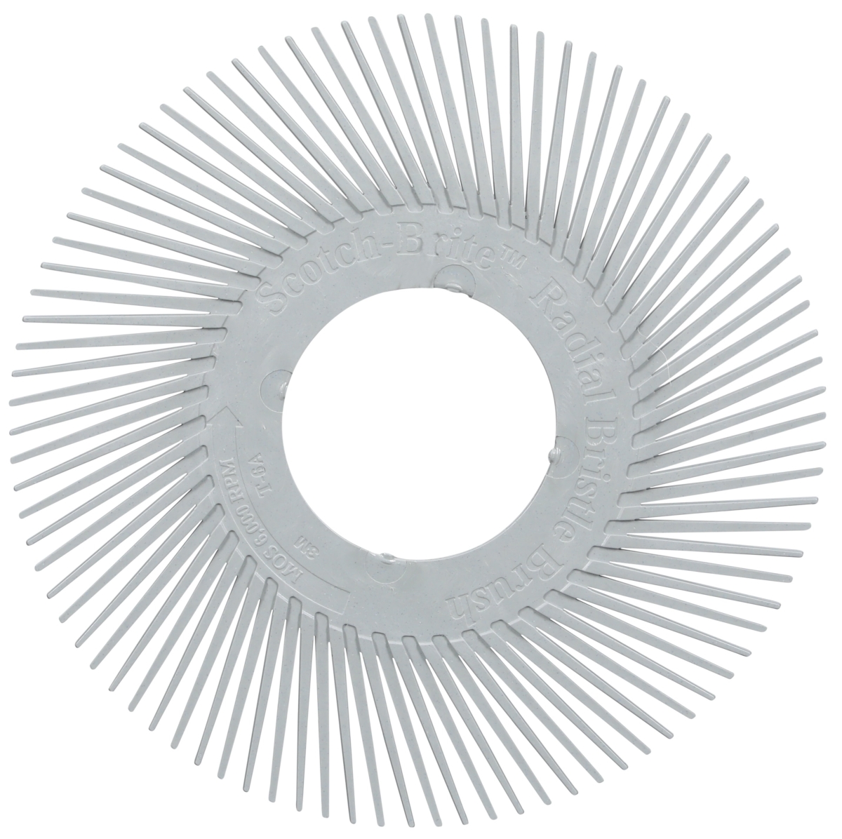 3M™ Scotch-Brite™ Präzisions Radialborstenbürste Einzelsegmente PN-RB 7100374834, Ø 150 mm, 120+, Typ A (Schräge Borsten), Ohne Adapter, Grau, 6.000 U./Min., Für Reinigungs- und Entgratungsarbeiten