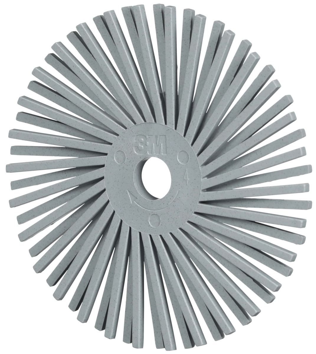 3M™ Scotch-Brite™ Präzisions Radialborstenbürste PN-RB 7100374839, Ø 75 mm x ø 10 mm, 120+, Typ A (Schräge Borsten), Grau, 20.000 U./Min., Für Reinigungs- und Entgratungsarbeiten
