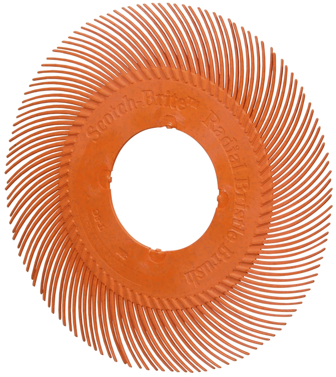 3M™ Scotch-Brite™ Präzisions Radialborstenbürste Einzelsegmente PN-RB 7100374846, Ø 150 mm, 80+, Typ C (Gebogene Borsten), Ohne Adapter, Orange, 6.000 U./Min., Für Reinigungs- und Entgratungsarbeiten
