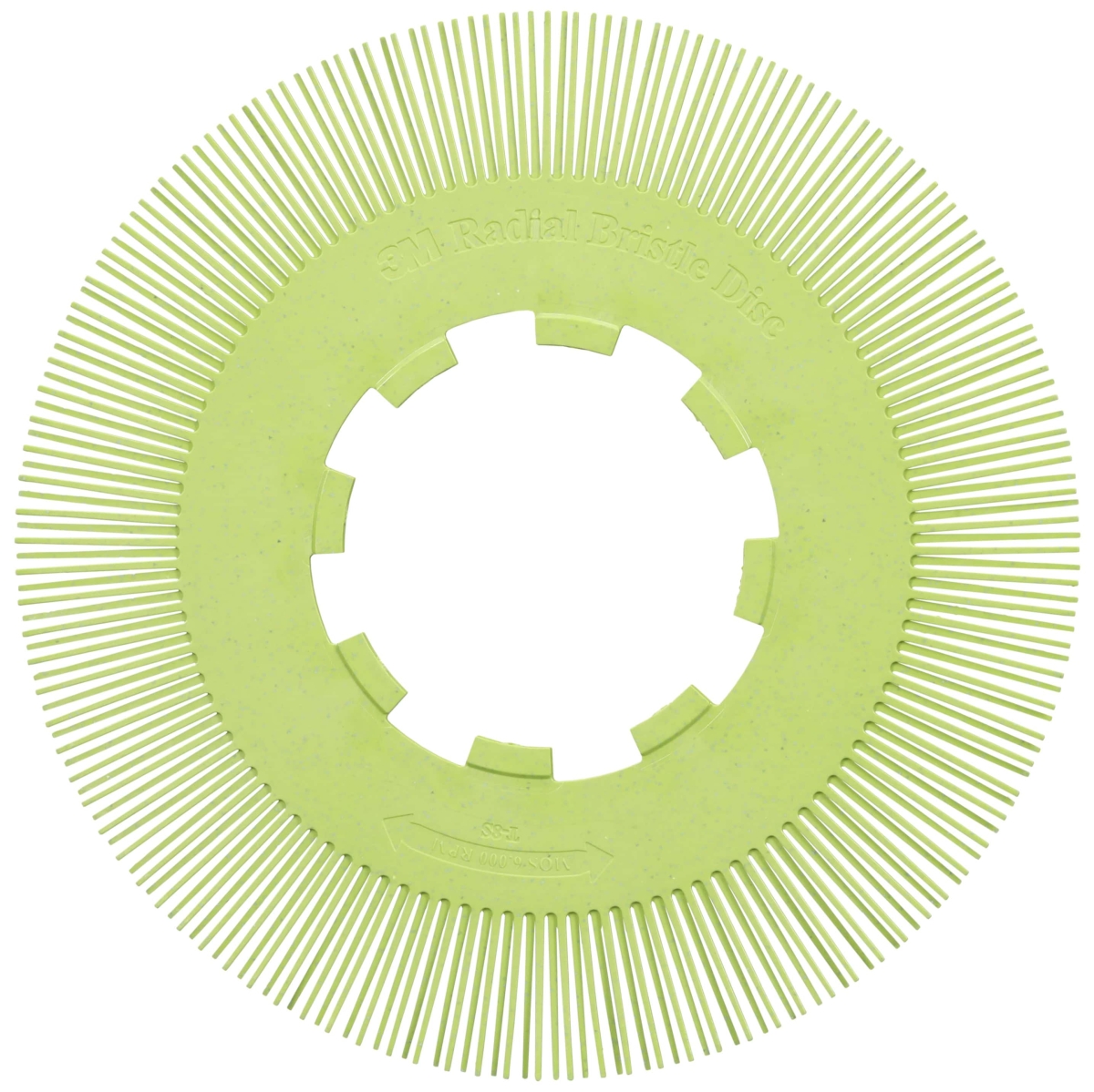 3M™ Scotch-Brite™ Präzisions Radialborstenbürste Einzelsegmente PN-RB 7100374912, Ø 200 mm, 50+, Typ S (Gerade Borsten), Ohne Adapter, Grün, 6.000 U./Min., Für Reinigungs- und Entgratungsarbeiten