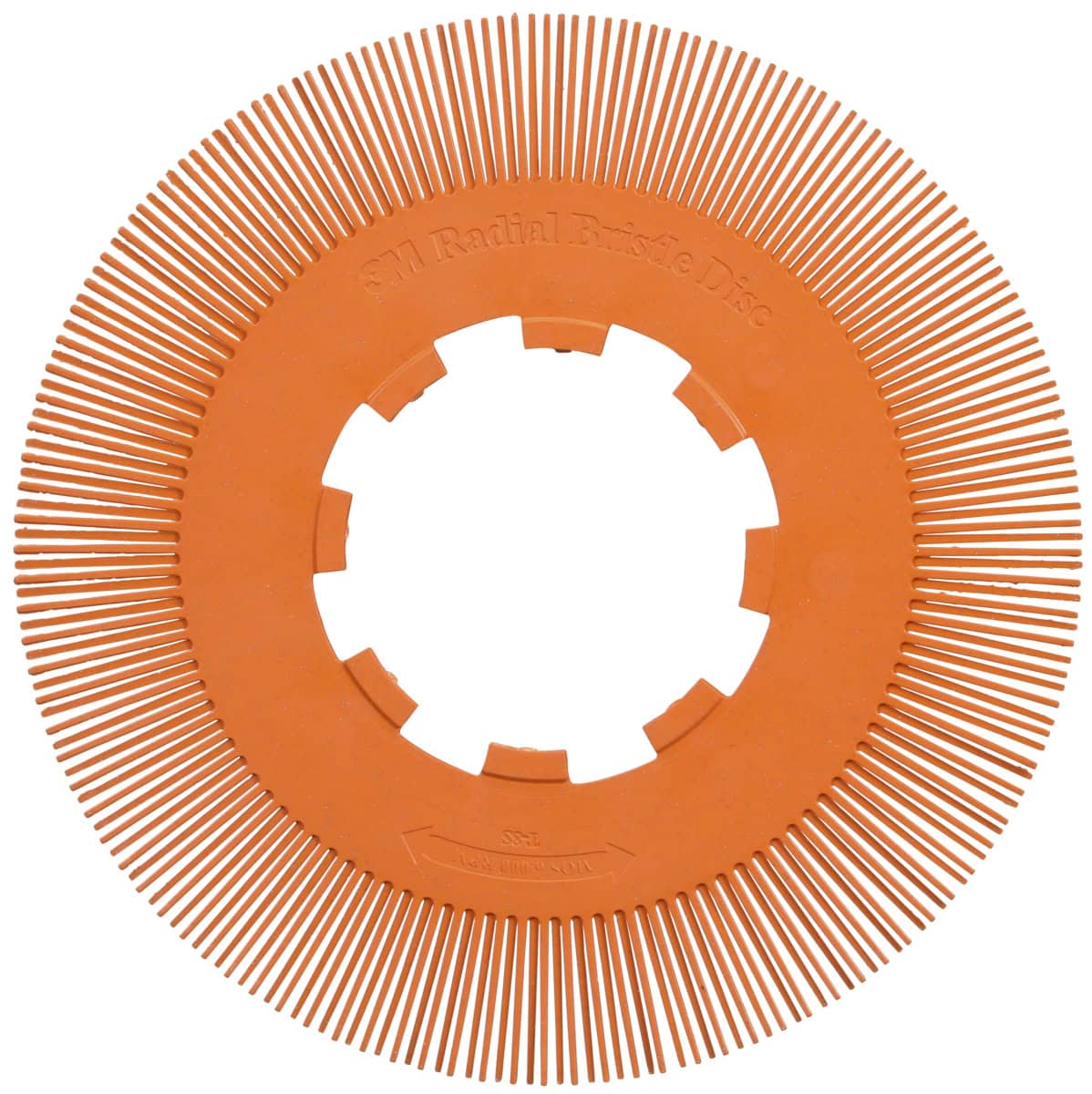 3M™ Scotch-Brite™ Präzisions Radialborstenbürste Einzelsegmente PN-RB 7100374923, Ø 200 mm, 80+, Typ S (Gerade Borsten), Ohne Adapter, Orange, 6.000 U./Min., Für Reinigungs- und Entgratungsarbeiten