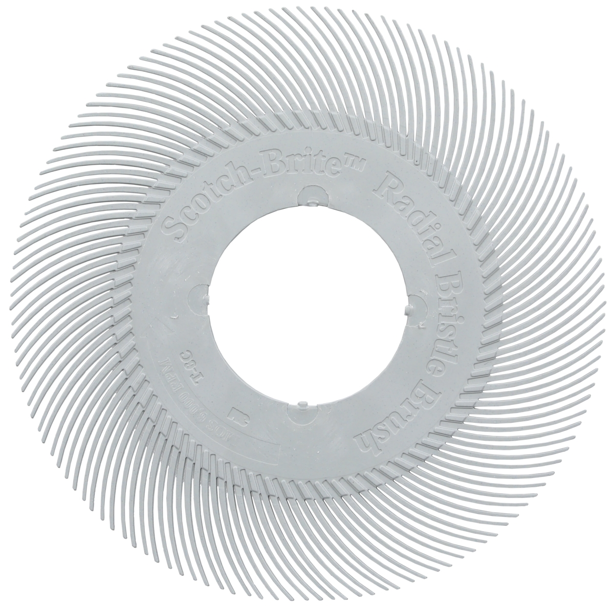 3M™ Scotch-Brite™ Präzisions Radialborstenbürste Einzelsegmente PN-RB 7100374833, Ø 150 mm, 120+, Typ C (Gebogene Borsten), Ohne Adapter, Grau, 6.000 U./Min., Für Reinigungs- und Entgratungsarbeiten