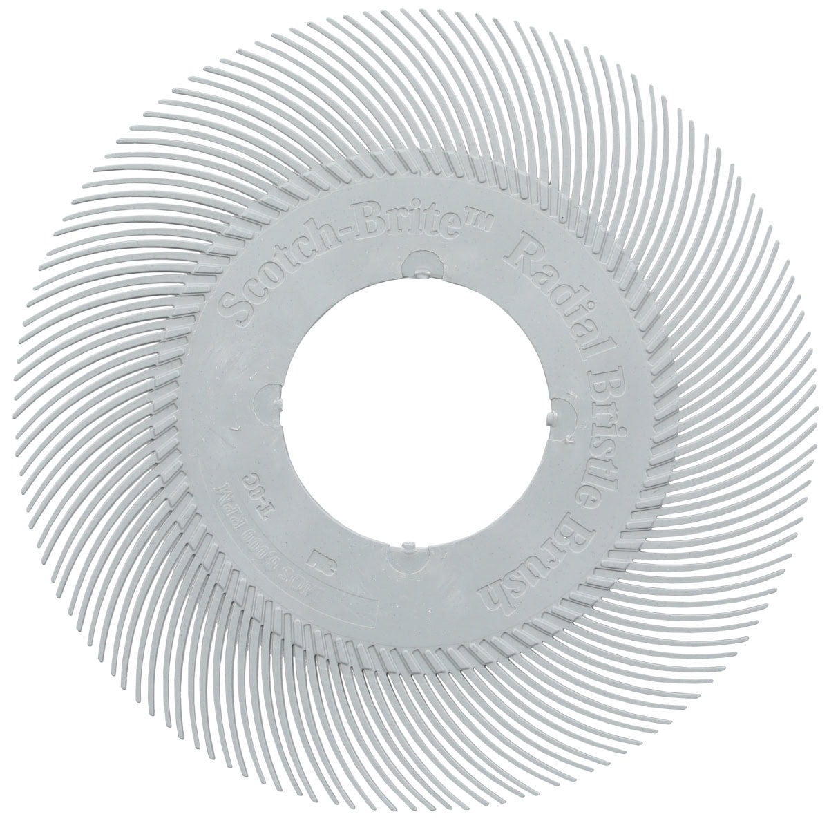 3M™ Scotch-Brite™ Präzisions Radialborstenbürste Einzelsegmente PN-RB 7100374924, Ø 194 mm, 120+, Typ C (Gebogene Borsten), Ohne Adapter, Grau, 6.000 U./Min., Für Reinigungs- und Entgratungsarbeiten