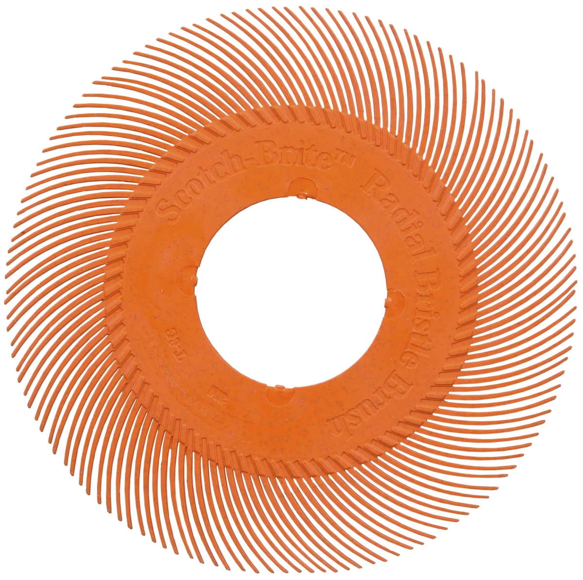 3M™ Scotch-Brite™ Präzisions Radialborstenbürste Einzelsegmente PN-RB 7100374926, Ø 194 mm, 80+, Typ C (Gebogene Borsten), Ohne Adapter, Orange, 6.000 U./Min., Für Reinigungs- und Entgratungsarbeiten