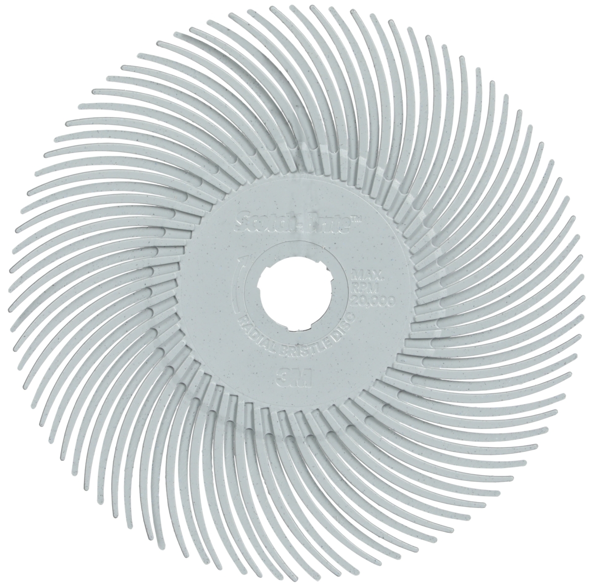 3M™ Scotch-Brite™ Präzisions Radialborstenbürste PN-RB 7100375404, Ø 75 mm x ø 10 mm, 120+, Typ C (Gebogene Borsten), Grau, 20.000 U./Min., Für Reinigungs- und Entgratungsarbeiten