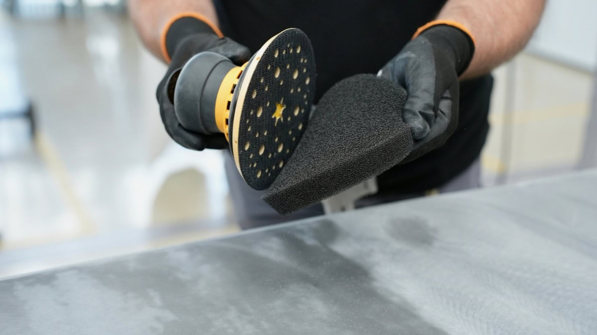 Mirka® AbraClean Pad 7915025004, 150 x 25 mm, Schwarz, Reinigungspad zum Entfernen von Schleifstaub