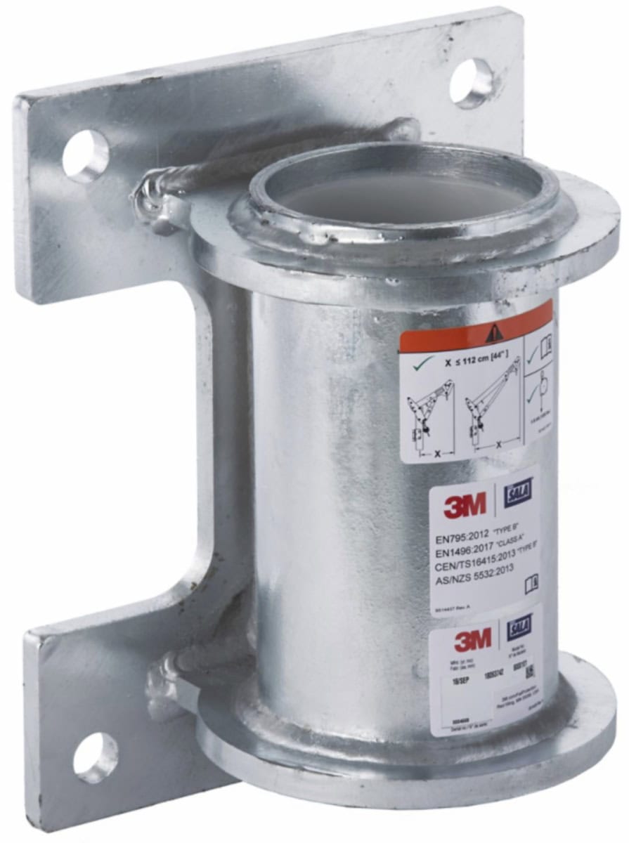 3M™ DBI-SALA® Wandhülse HC 8000101, Verzinkter Stahl Ausführung, 340 Kg Lastaufnahme, 15,70 Kg, Für die Aufnahme von Davitarmen