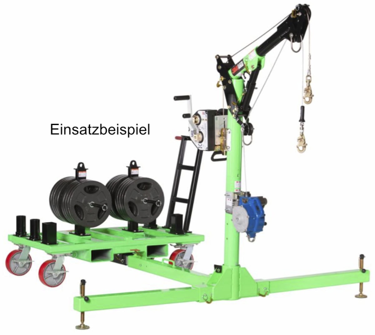 3M™ DBI-SALA® Basis mit Gegengewichtwagen HC 8000106, Für beengte Räume, Hohe Kapazität, 241 Kg, Grün