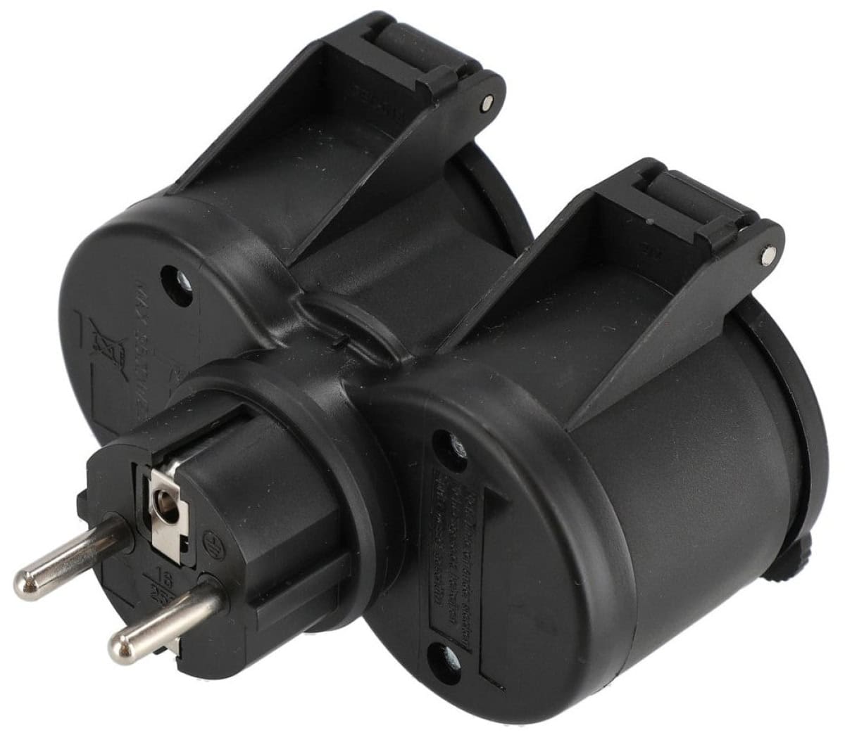 Mirka® Elektrischer Adapter 2-Fach 8999294111, IP 44, Schwarz, 230V EU