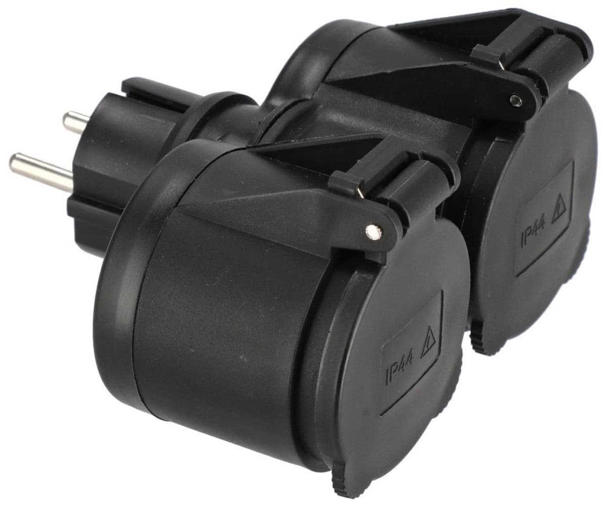 Mirka® Elektrischer Adapter 2-Fach 8999294111, IP 44, Schwarz, 230V EU