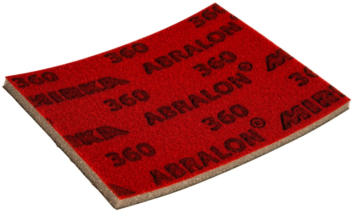 Mirka® Abralon 8A11402018, 115 mm x 140 mm, S, P180, Kletthaftend, Einseitige Handpads mit Siliziumkarbidkorn, Für Finish- und Polierarbeiten an Werkstücken