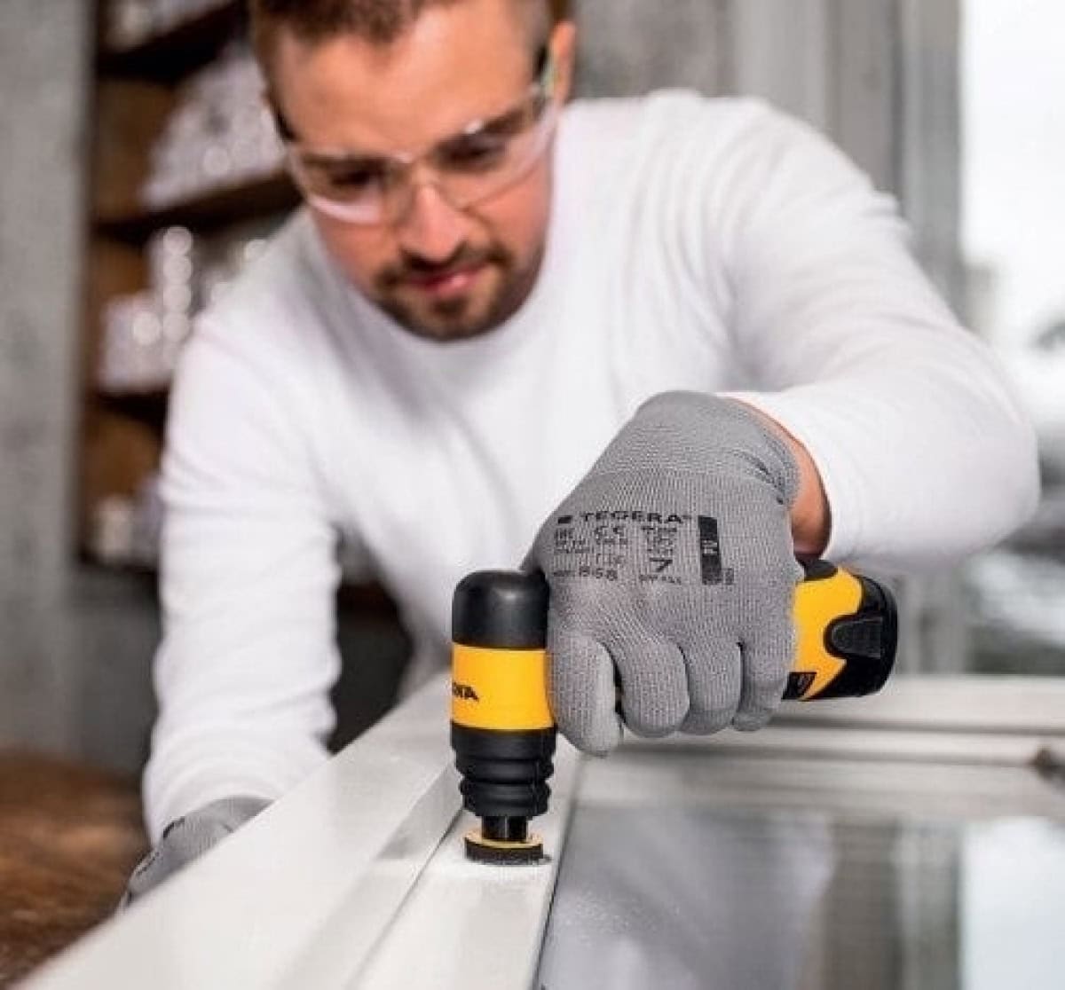Mirka® 8991230312WB, Akku Blütenschleifer AOS-B 130NV, Ø 32 mm, 3 mm Schleifhub, Quick Lock Gewinde, Ohne Absaugung, Ohne Akku & Ladegerät