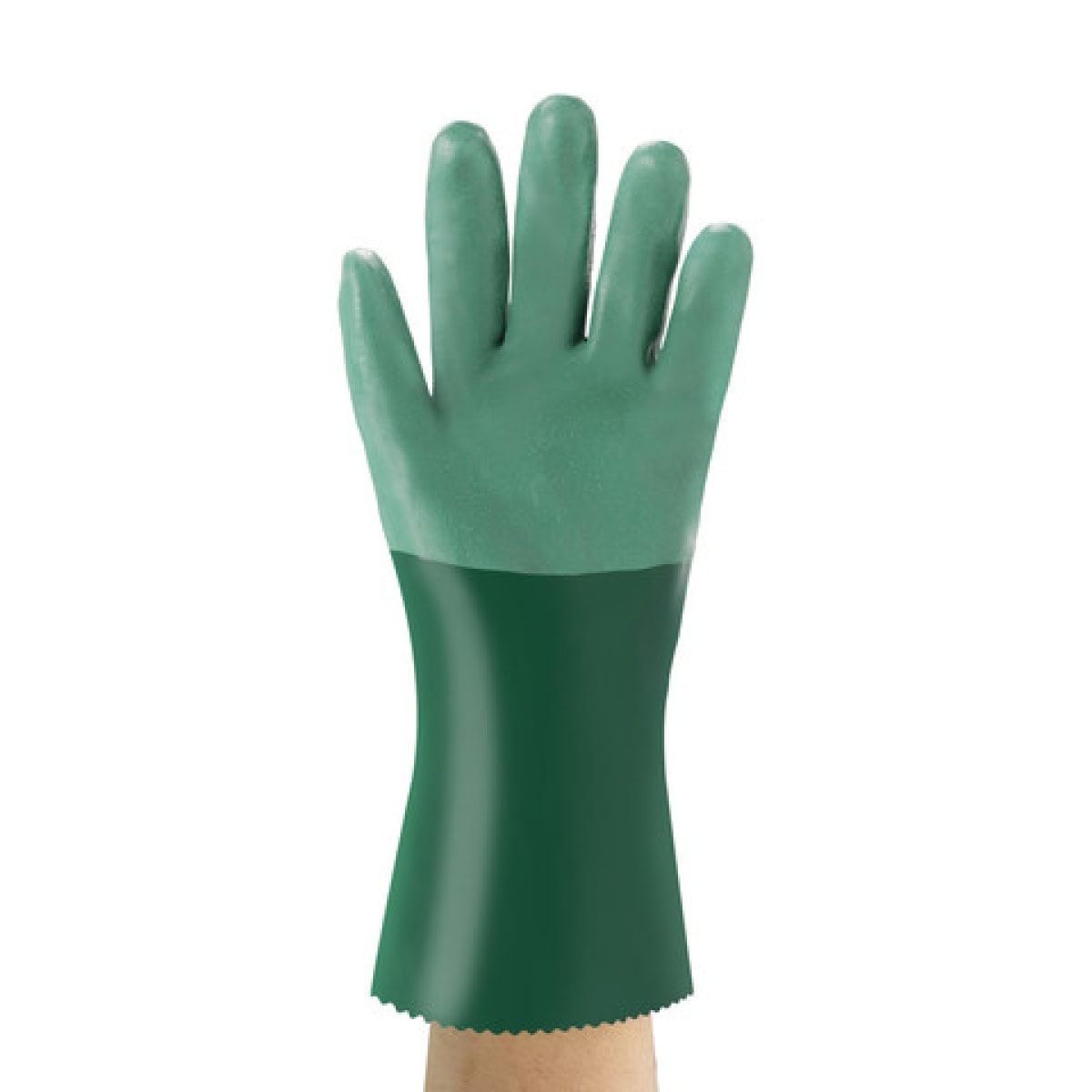 Ansell AlphaTec™ 08-352 Chemikalienschutzhandschuh 8352100, Für die chemische Industrie und Anlagenwartung, Größe 10, Grün, 305 mm lang, Mit erhöhter Griffigkeit, Flexibilität und Komfort