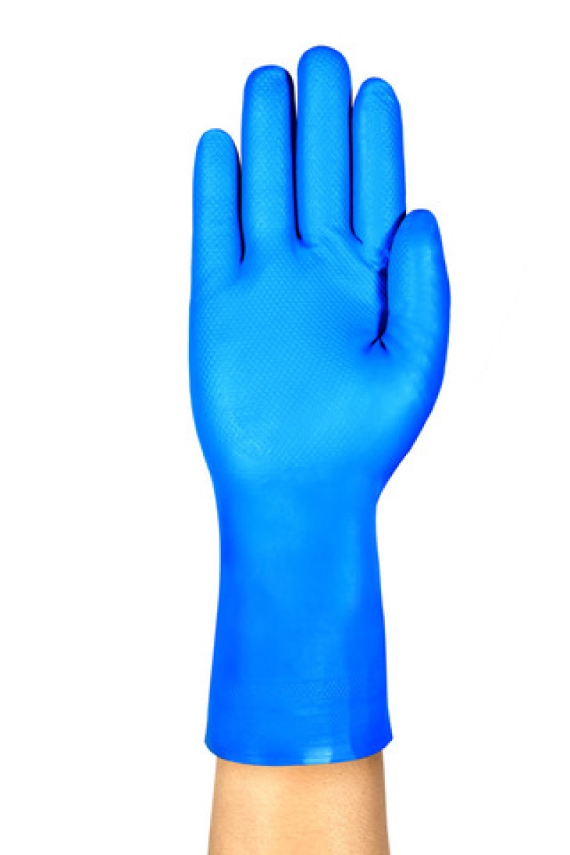 Ansell AlphaTec™ 37-310 Chemikalienschutzhandschuh 37310110, Dünner Chemikalienschutzhandschuh für Lebensmittelverarbeitung, Größe 11, Blau, 310 mm lang, Für hohe Fingerfertigkeit