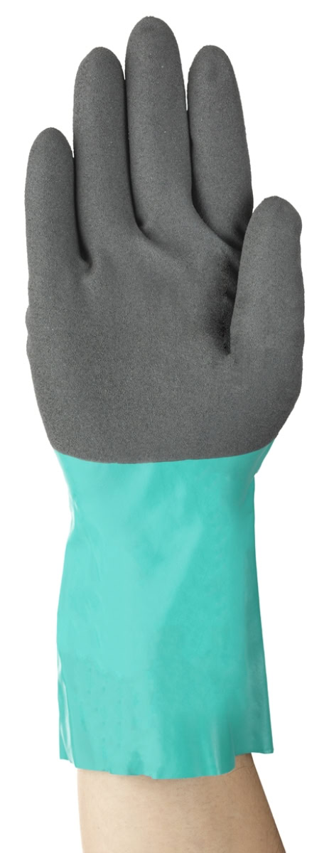 Ansell AlphaTec™ 58-270 Chemikalienschutzhandschuh 58270080, Für präzise Arbeiten mit Chemikalienschutz, Größe 8, Grau, 300 mm lang, mit Ansell GRIP™ Technologie