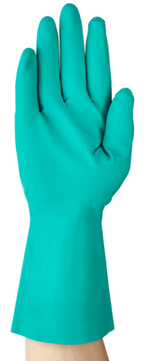 Ansell AlphaTec™ 58-330 Chemikialienschutzhandschuh 58330110, Für Chemikalienhandling und Wartungsarbeiten, Größe 11, Grün, 320 mm lang, Mit der AQUADRI™ Moisture Management Technologie
