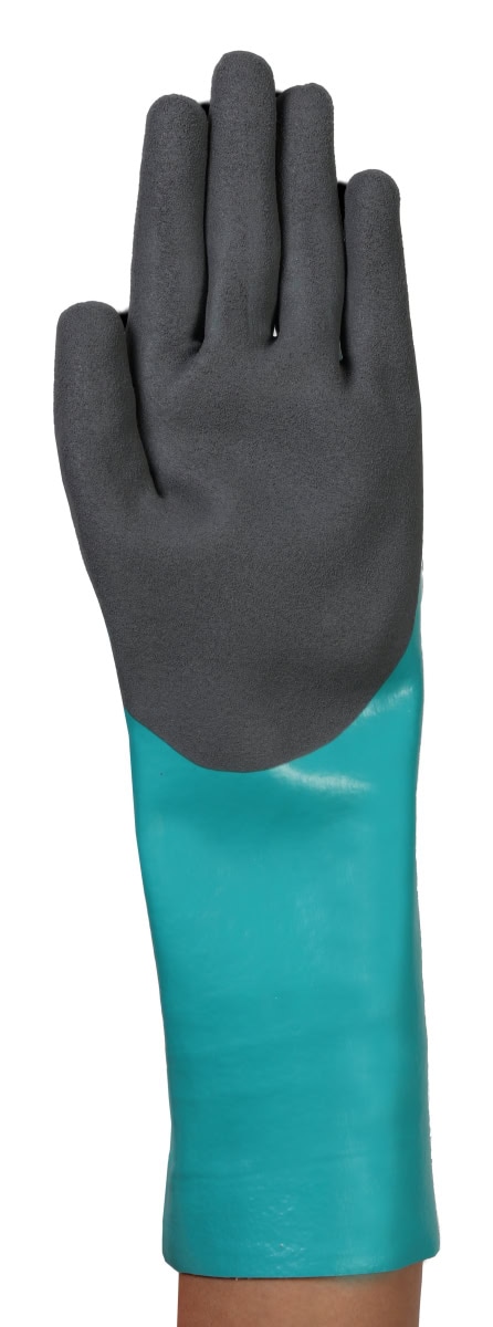 Ansell AlphaTec™ 58-835 Chemikalienschutzhandschuh 58835080, Für Schnitt- und Chemikalienschutz, Größe 8, Grau, 350 mm lang, Mit INTERCEPT™ und ANSELL GRIP™ Technologie