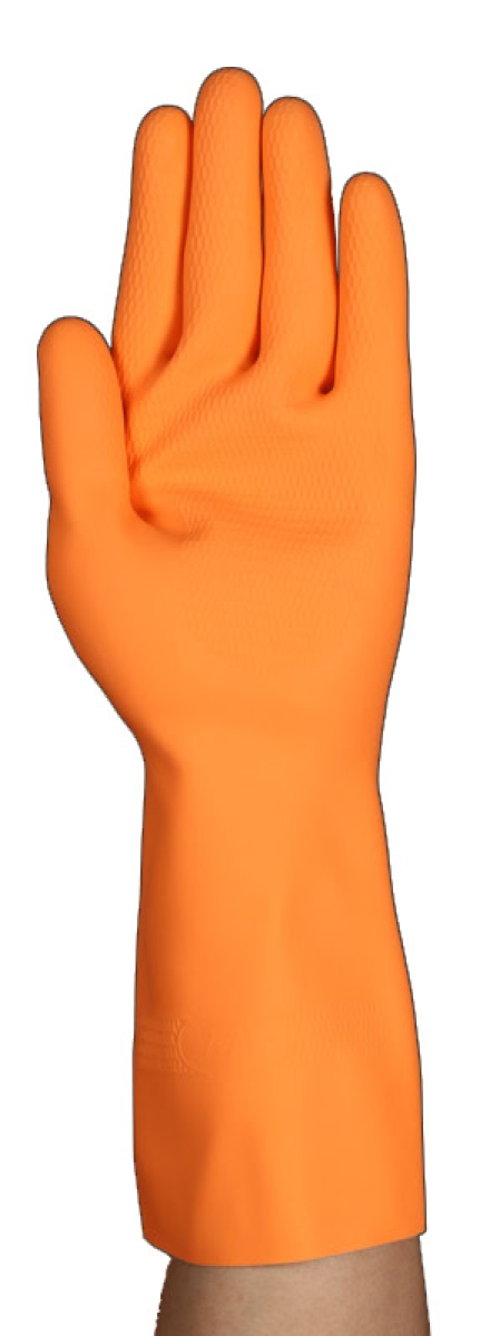 Ansell AlphaTec™ 87-208 Chemikalienschutzhandschuh 87208090, Für schwere Chemikalienarbeiten, Größe 9, Orange, 325 mm lang, 50 % dicker als herkömmliche flockgefütterte Alternativen