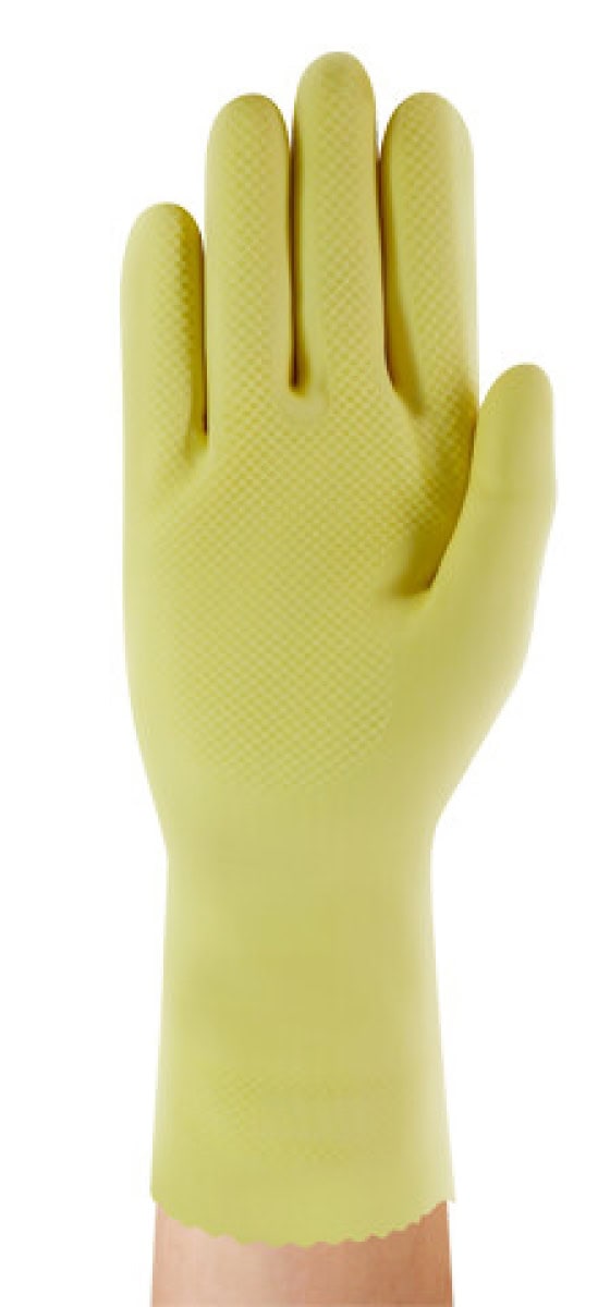 Ansell AlphaTec™ 88-394 Chemikalienschutzhandschuh 88394090BP, Für Lebensmittelverarbeitung, Größe 9, Gelb, 305 mm lang, Mit sicherem Grip und hoher Fingerfertigkeit