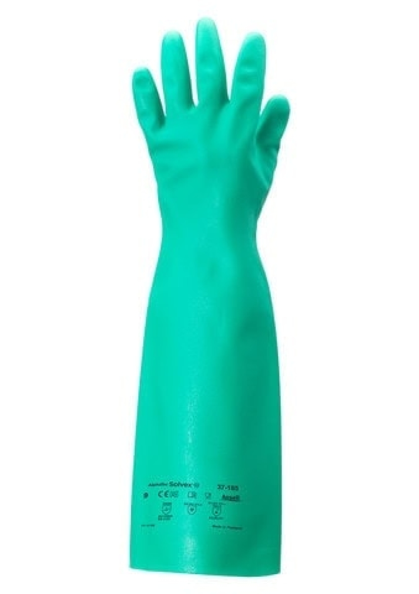 Ansell AlphaTec™ Solvex™ 37-185 Chemikalienschutzhandschuh 37185090, Für Chemie-, Lebensmittel- und Prozessanlagen, Größe 9, Grün, 457 mm lang