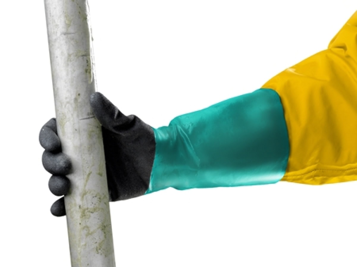 Ansell AlphaTec™ 58-535B Chemikalienschutzhandschuh 58535B110, Für Chemikalienhandling und Industrieeinsätze, Größe 11, Grau, 340 mm lang, mit Ansell GRIP™ Technologie