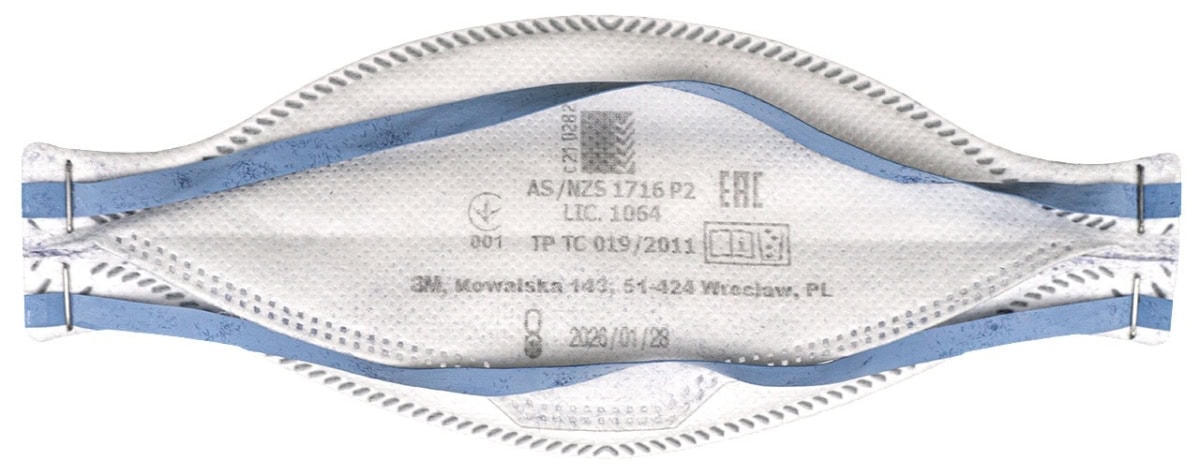 3M™ Aura™ Atemschutzmaske 9320+ FFP2 NR D, Industrievariante, Hygienisch einzelverpackt, Lose Industrieware ohne Kartonage, Pandemiemaske