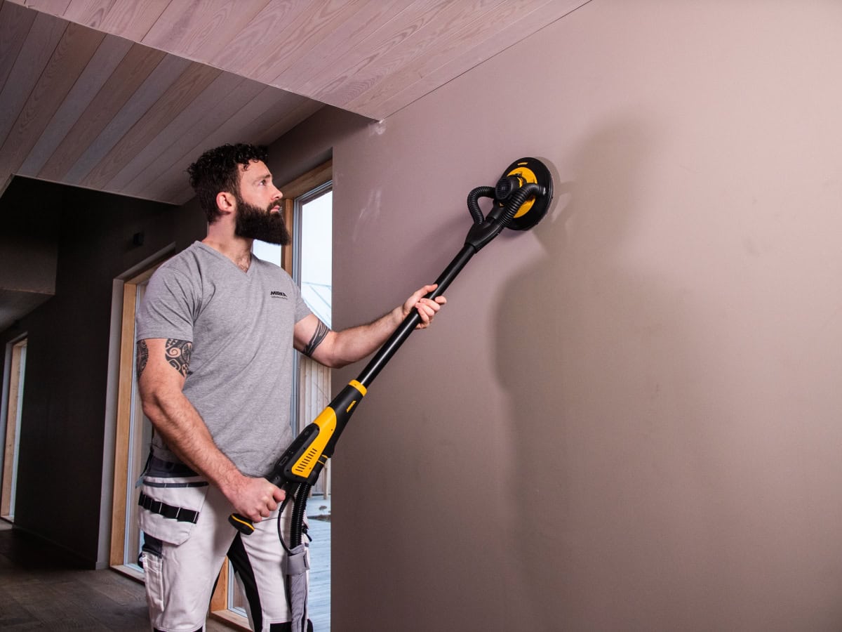 Mirka® LEROS 950CV + DEXOS Wand & Deckenschliff Starter Kit KIT2553CDMDE, Schleifer: Ø 225 mm, 5 mm Schleifhub, Zentralabsaugung, Für absolute Perfektion mit geringsten Aufwand