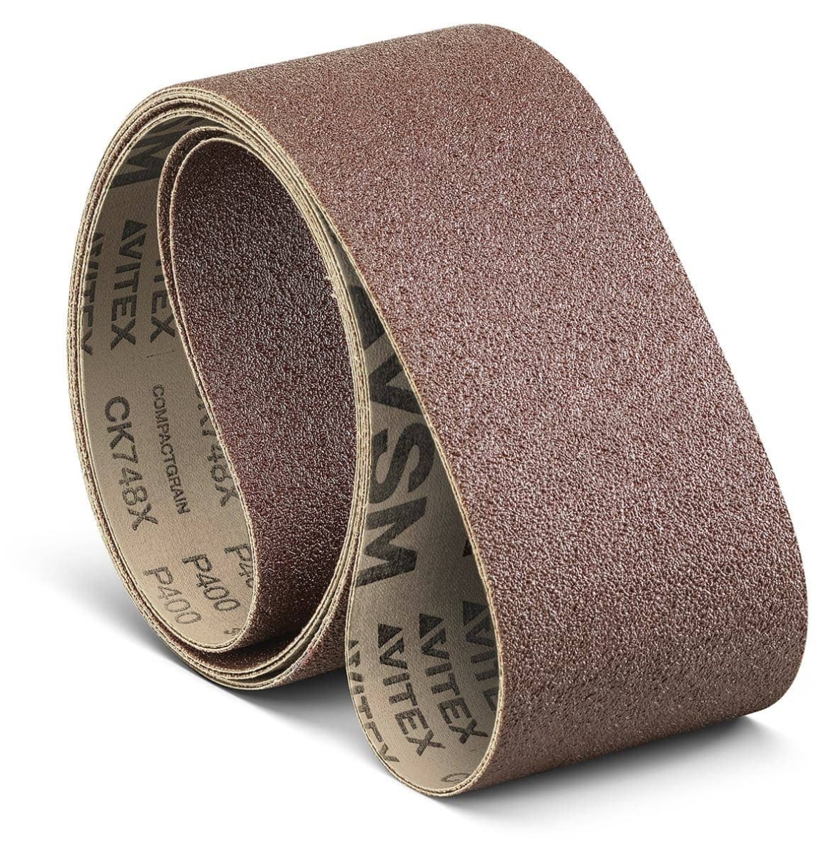 VSM COMPACTGRAIN (SIC) CK748X 701376, 150 mm x 3500 mm, S, P400, X-Polyester, Ausführung (E07), Rot-braun, Schmalband mit Siliziumkarbid, Für Edelstahl und Superlegierungen