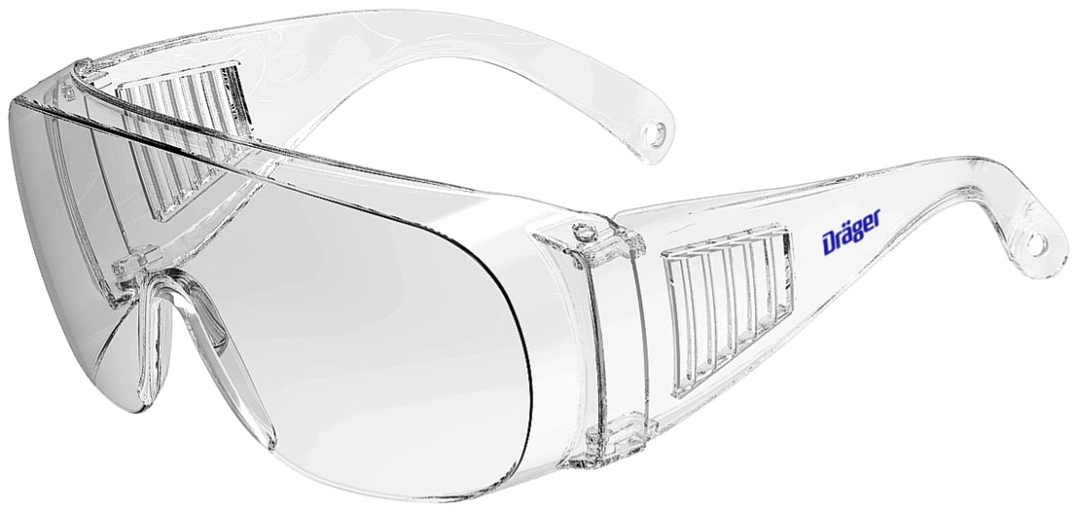 Dräger® X-pect® 8110 Überbrille R58247, Klar, Polycarbonat, UV Schutz (UV), 2C-1.2 D 1FT, Zur Kombination mit Korrekturbrille