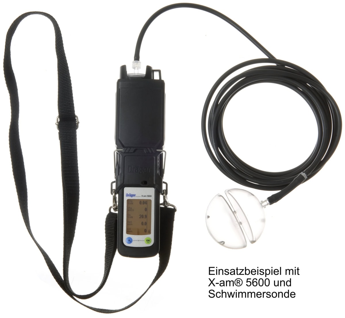 Dräger® X-am® 5X00 Abwasser Zubehör 3742458, X-am® Pumpe inkl. Koffer, Tragegurt, Schwimmersonde, 5 m FKM Schlauch & Ladegeräte, Zur Fernprobenahme von Gasen, Für Dräger® X-am® 5000 / 5600 / 5800
