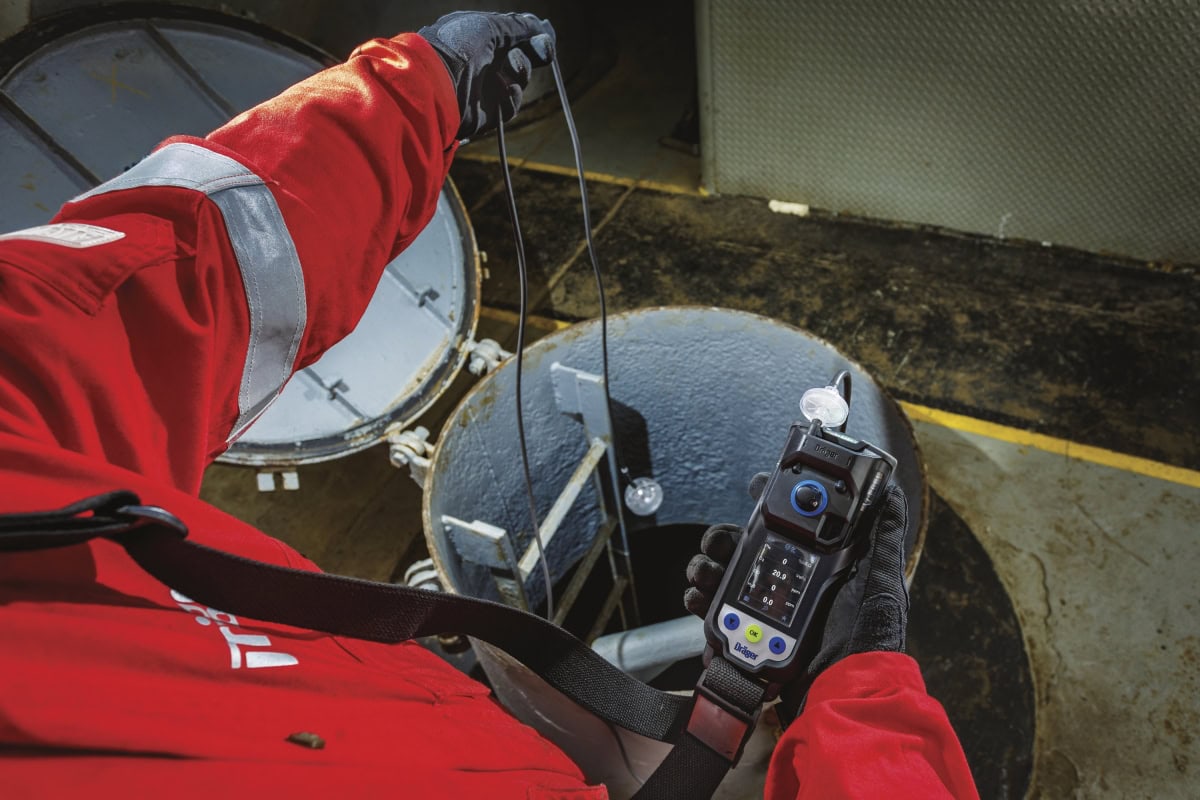 Dräger® X-am® 3500 Mehrgasmessgerät 8328420, Basisversion, Ohne Sensoren, 1 bis 4 Gase Messgerät, IP 68 Staub- & Wasserdicht, Für Freimessung von Kanälen, Schächten und Räumen