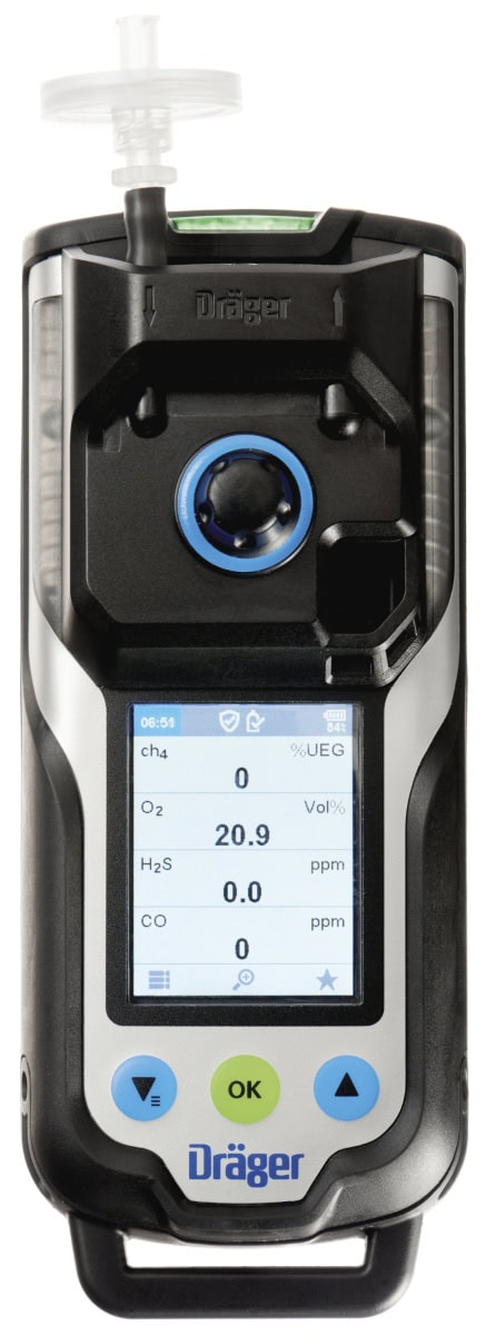 Dräger® X-am® 8000 Mehrgasmessgerät Abwasser- & Tiefbauanwendungen Set Standard 8329061, Sensoren: IR EX/CO2, O2, H2S LC/CO LC, 1 bis 7 Gase Messgerät, IP 68 Staub- & Wasserdicht, Für die persönliche Gasüberwachung, Freimessung & Bereichsüberwachung
