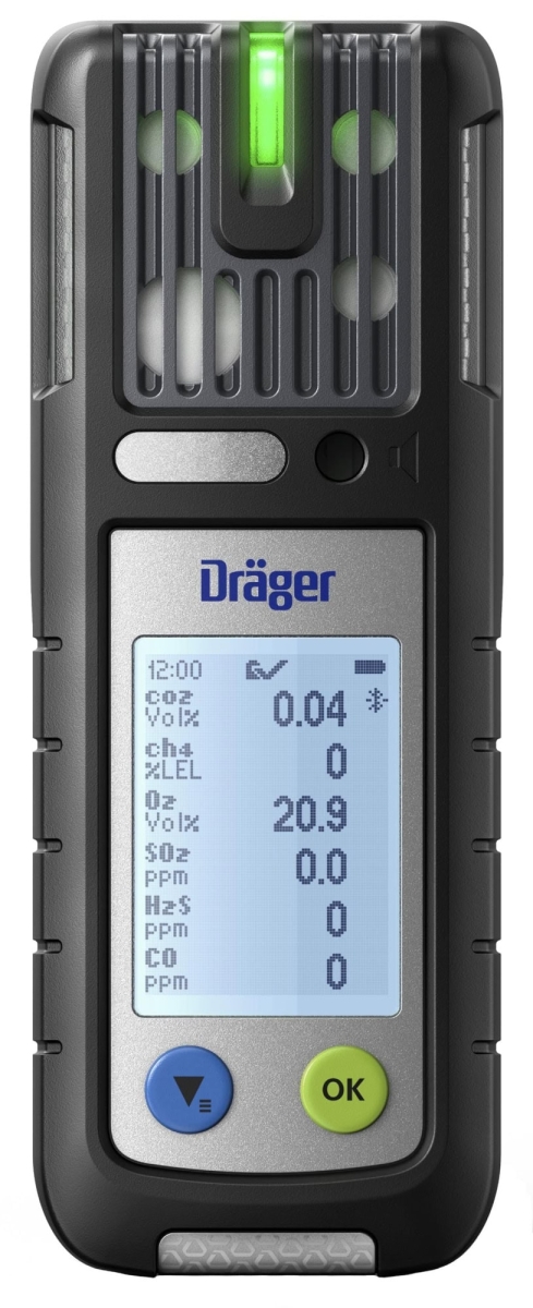 Dräger® X-am® 5800 Mehrgasmessgerät Freimessung Set 8326582, Sensoren: XD-IR EX/CO2, O2, H2S/CO, 1 bis 6 Gase Messgerät, inkl. Ladestation und Pumpen Koffer mit Zubehör, IP 67 Wasserdicht, Ideal für Kanalarbeiten zum Freimessen, [VN02183 + 3742458]