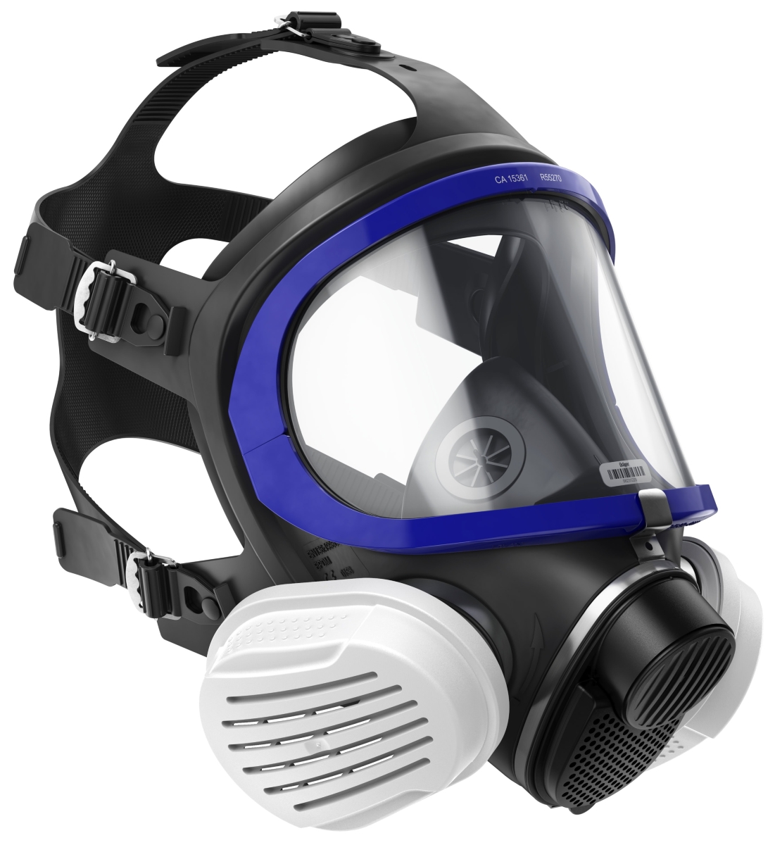 Dräger® X-plore® 5500 Gasmaske / Vollmaske Handwerker Set 3713468, Universalgröße, P3 R D Partikelfilter, Schlagfeste PC Sichtscheibe, EPDM, Dräger® Bajonett-Klick Filteranschluss