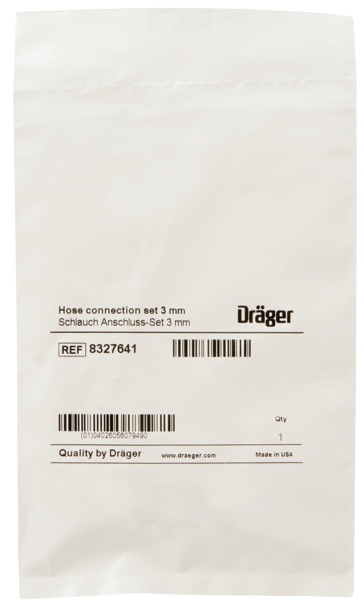 Dräger® Luer Adapter Set 8327641, Innendurchmesser: 3 mm, Männlich, 2 Stück pro Pack, Für die Verbindung von Dräger® Gasmesstechnik Schläuchen