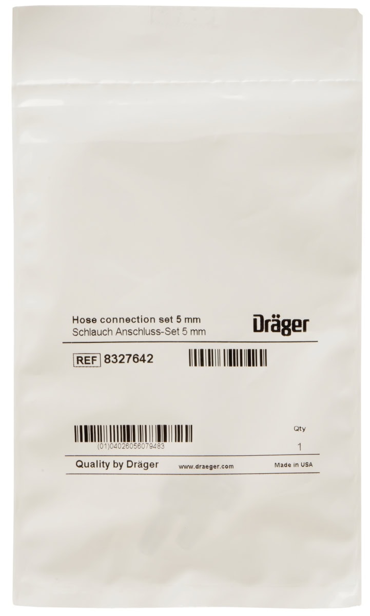 Dräger® Luer Adapter Set 8327642, Innendurchmesser: 5 mm, Männlich, 2 Stück pro Pack, Für die Verbindung von Dräger® Gasmesstechnik Schläuchen