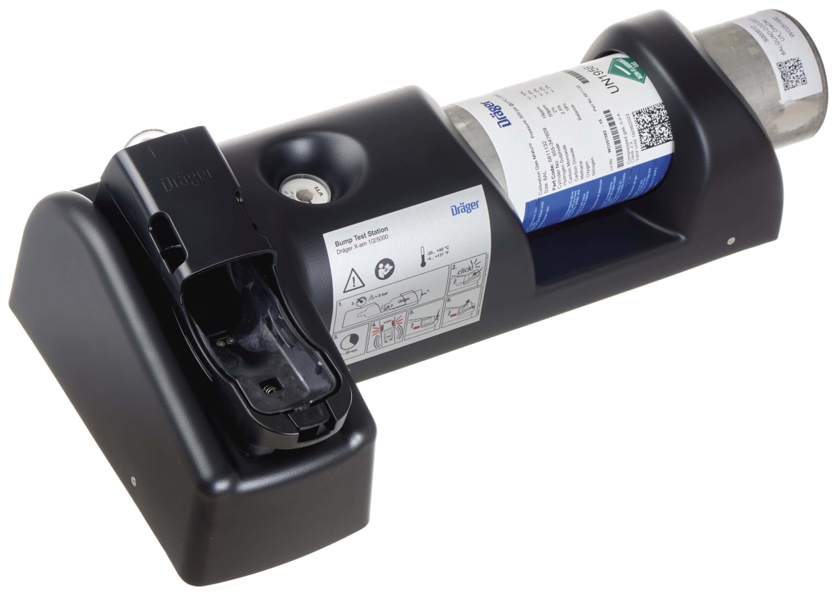 Dräger® X-am® Bump Test Station inkl. Prüfgasflasche nach Wahl 8319130, Passend für X-am® 1000/2500/2800/5000/5600/5800 Serie, Für Begasungstest & Justierung