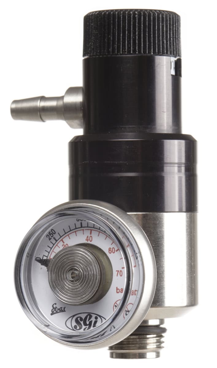 Dräger® Durchflussvariables Regulierungsventil C-10, 4930604, Edelstahl, Manuelles Ventil, 0,5 bis 5 Liter/Min., Geeignet auch für reaktive Gase, Für Gaswarngeräte mit/ohne interne Pumpe